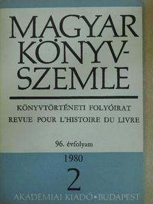 Benda Kálmán - Magyar Könyvszemle 1980/2. [antikvár]
