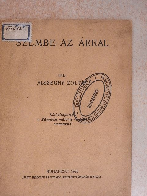 Alszeghy Zoltán - Szembe az árral [antikvár]