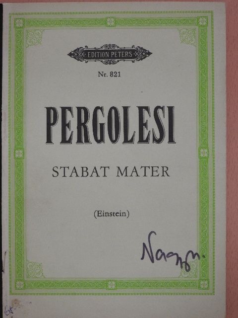 G. B. Pergolesi - Stabat Mater [antikvár]