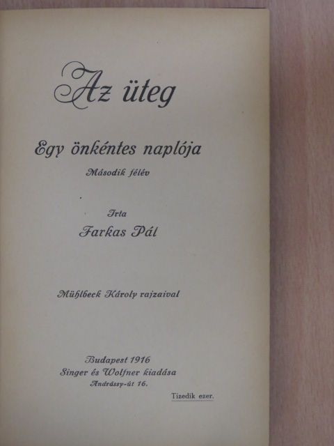 Farkas Pál - Az üteg [antikvár]