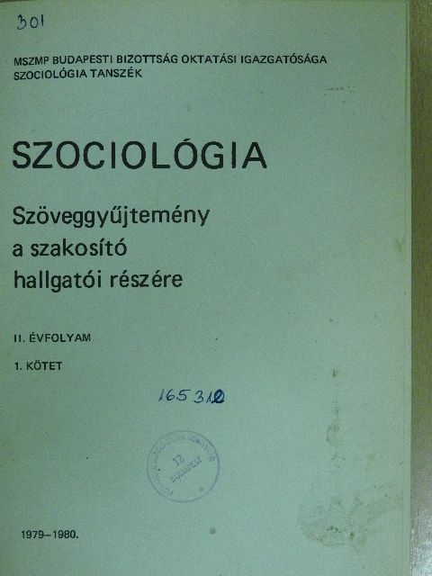 A. G. Zdravomiszlov - Szociológia II./I. [antikvár]