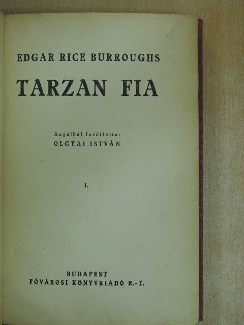Edgar Rice Burroughs - Tarzan fia I-II. [antikvár]