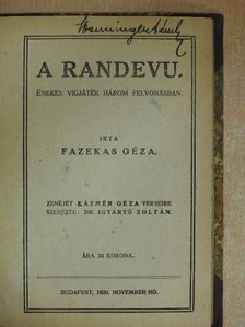 Fazekas Géza - A randevu [antikvár]