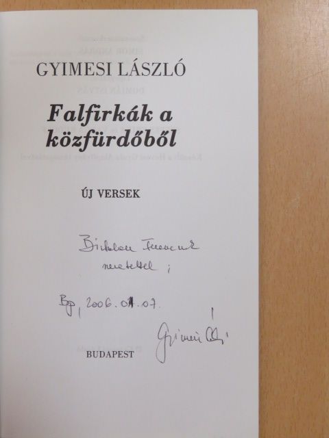 Gyimesi László - Falfirkák a közfürdőből (dedikált példány) [antikvár]