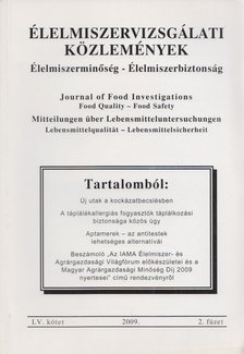 Molnár Pál - Élelmiszervizsgálati Közlemények LV. kötet 2009/2. füzet [antikvár]