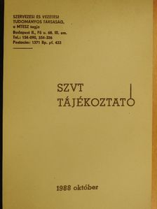 SZVT Tájékoztató 1988. október [antikvár]