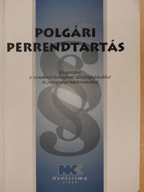 Polgári perrendtartás [antikvár]