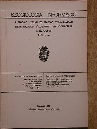 Szociológiai információ 1979/1. [antikvár]