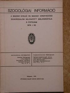 Szociológiai információ 1979/1. [antikvár]