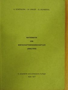 A. Schönlein - Mathematik für Wirtschaftswissenschaftler (Analysis) [antikvár]