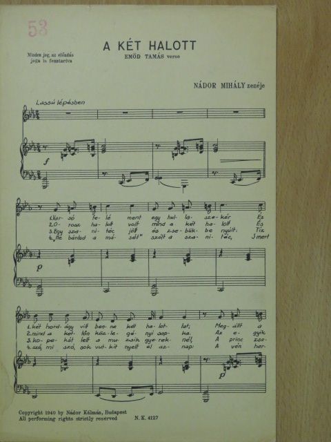 Emőd Tamás - A két halott [antikvár]