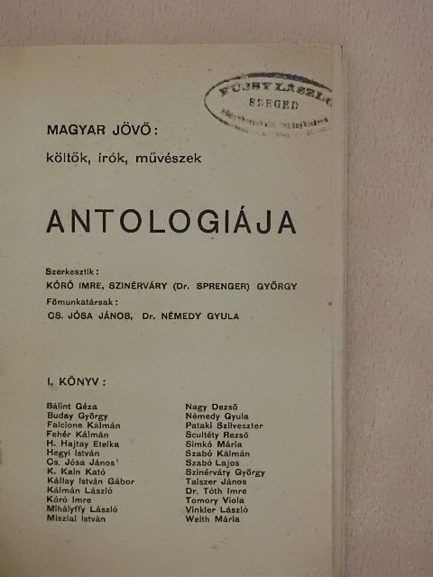 Bálint Géza - "Magyar jövő" I. [antikvár]