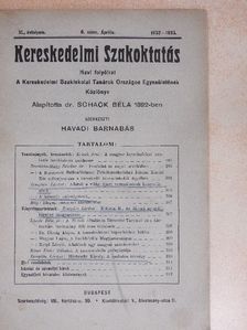 Kincs Elek - Kereskedelmi Szakoktatás 1932-1933. április [antikvár]
