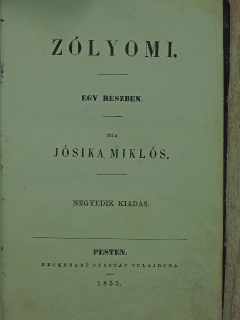 Jósika Miklós - Zólyomi [antikvár]