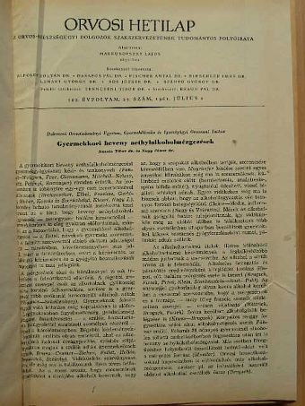 Orvosi Hetilap 1961. II. félév [antikvár]