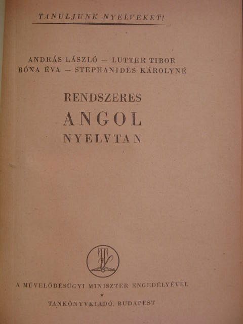 András László - Rendszeres angol nyelvtan [antikvár]