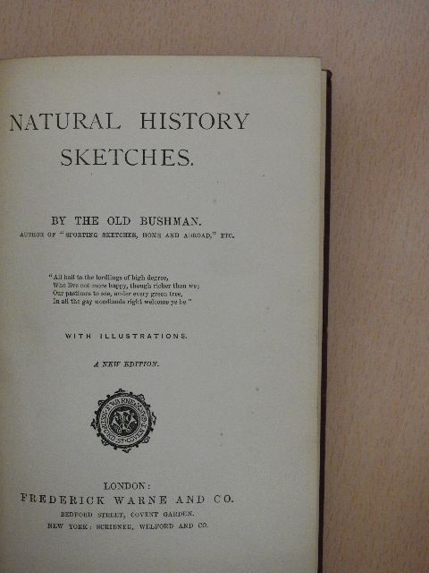 Natural History Sketches [antikvár]