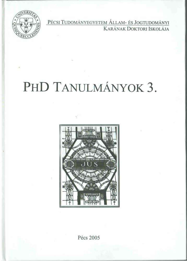 Ádám Antal - PhD tanulmányok 3. [antikvár]