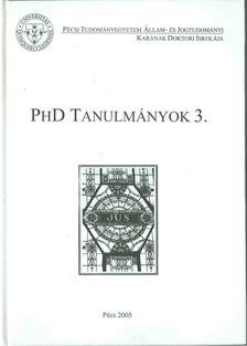 Ádám Antal - PhD tanulmányok 3. [antikvár]