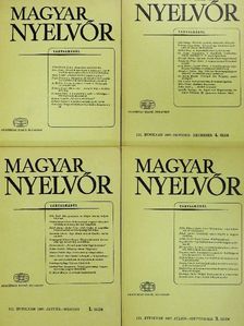 A. Molnár Ferenc - Magyar Nyelvőr 1987. január-december [antikvár]