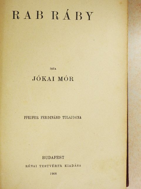 Jókai Mór - Rab Ráby [antikvár]