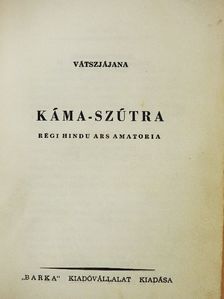 Vátszjájana - Káma-szútra [antikvár]