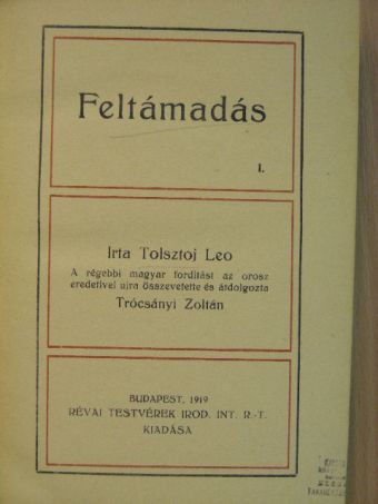 Tolsztoj Leó - Feltámadás I-II. [antikvár]