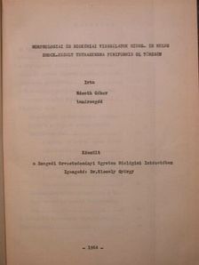 Németh Gábor - Morphologiai és biokémiai vizsgálatok hideg- és meleg shock-kezelt tetrahymena pyriformis GL törzsén [antikvár]