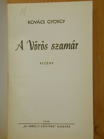 Kovács György - A vörös szamár [antikvár]