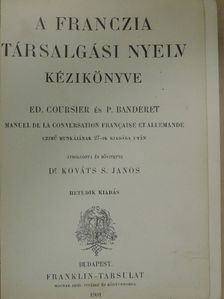 Ed. Coursier - A franczia társalgási nyelv kézikönyve [antikvár]