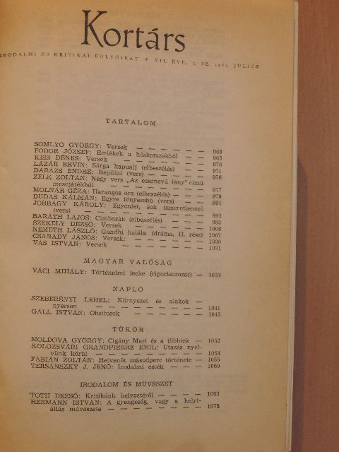 Darázs Endre - Kortárs 1963. július-december (fél évfolyam) [antikvár]