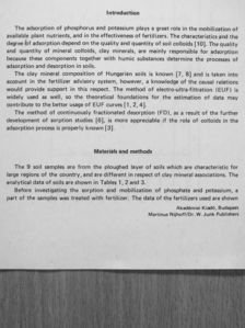 Gy. Füleky - Relationship between phosphate- and potassium desorption and clay mineral composition of soils [antikvár]