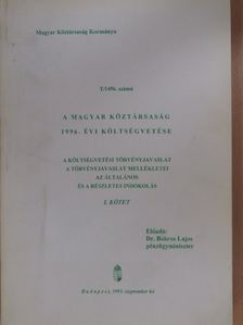 A Magyar Köztársaság 1996. évi költségvetése I. [antikvár]