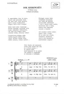 BÁRDOS LAJOS - SOK SZERENCSÉT - EGYNEMŰKARRA