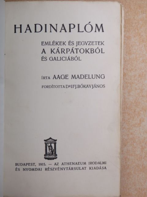 Aage Madelung - Hadinaplóm [antikvár]