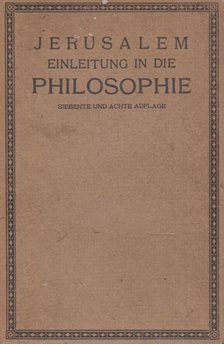 Wilhelm Jerusalem - Einleitung in die Philosophie [antikvár]