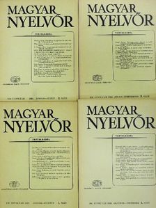 Ábrahám Imre - Magyar Nyelvőr 1985. január-december [antikvár]
