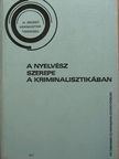 Dr. Deme László - A nyelvész szerepe a kriminalisztikában [antikvár]