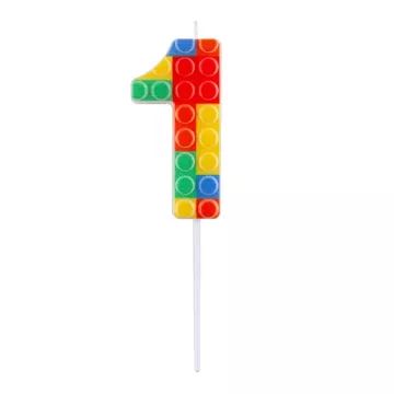 Építőkocka mintás gyertya - 1