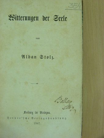 Alban Stolz - Witterungen der Seele (gótbetűs) [antikvár]