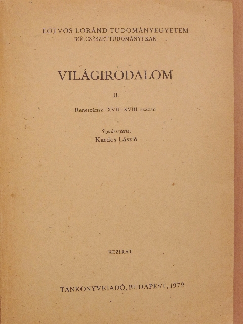 B. Mészáros Vilma - Világirodalom II. [antikvár]