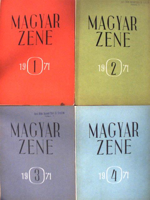 Dr. Orbán László - Magyar Zene 1971/1-4. [antikvár]