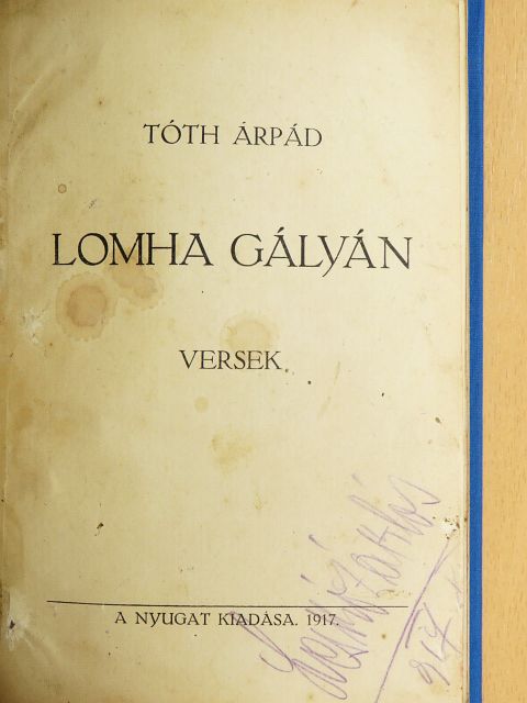 Tóth Árpád - Lomha gályán [antikvár]