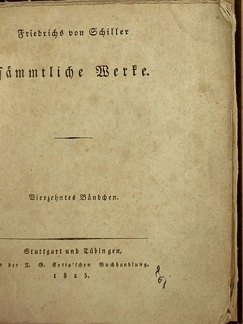 Friedrich von Schiller - Friedrichs von Schiller Sämmtliche Werke XIV. (gótbetűs) [antikvár]