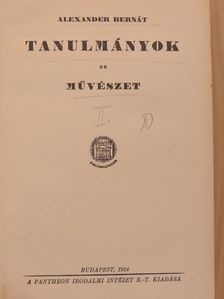Alexander Bernát - Tanulmányok II. (töredék) [antikvár]