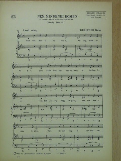 Breitner János - Nem mindenki Romeo [antikvár]