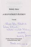 Ráduly János - A hiányérzet ölében (dedikált) [antikvár]