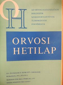 Dr. Besznyák István - Orvosi hetilap 1972. (fél évfolyam) [antikvár]