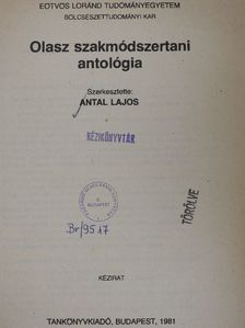Ács Károly - Olasz szakmódszertani antológia [antikvár]