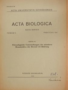 M. Kedves - Palynologische Untersuchungen der miozänen Braunkohlen der Herend 13 Bohrung (dedikált példány) [antikvár]